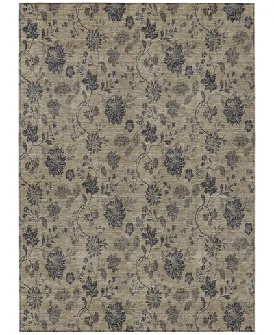 Addison Chantille Machine Washable Acn680 9'x12' Area Rug In Brown