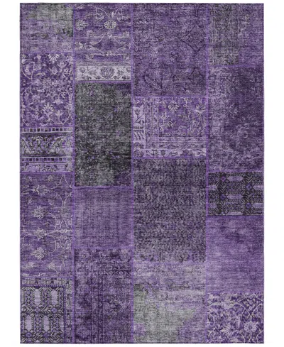Addison Chantille Machine Washable Acn669 9'x12' Area Rug In Purple