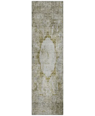 Addison Chantille Machine Washable Acn675 2'3"x7'6" Runner Area Rug In Taupe