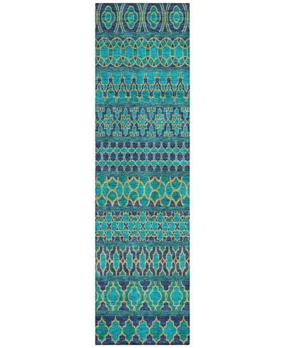 Addison Chantille Acn726 2'3"x7'6" Runner Area Rug In Teal