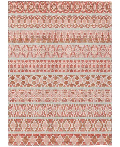 Addison Chantille Machine Washable Acn726 5'x7'6" Area Rug In Salmon