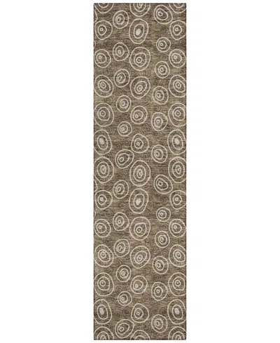 Addison Chantille Acn728 2'3"x7'6" Runner Area Rug In Brown