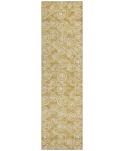 Addison Chantille Acn728 2'3"x7'6" Runner Area Rug In Gold