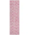 Addison Chantille Acn728 2'3"x7'6" Runner Area Rug In Pink