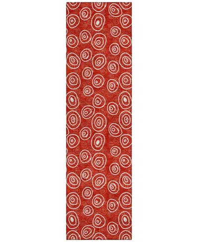Addison Chantille Acn728 2'3"x7'6" Runner Area Rug In Red