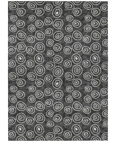 Addison Chantille Machine Washable Acn728 5'x7'6" Area Rug In Black