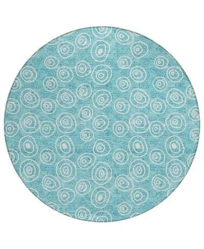 Addison Chantille Acn728 8'x8' Round Area Rug In Teal