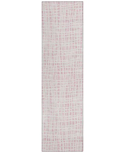 Addison Chantille Acn729 2'3"x7'6" Runner Area Rug In Pink