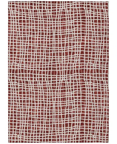 Addison Chantille Machine Washable Acn729 5'x7'6" Area Rug In Burgundy