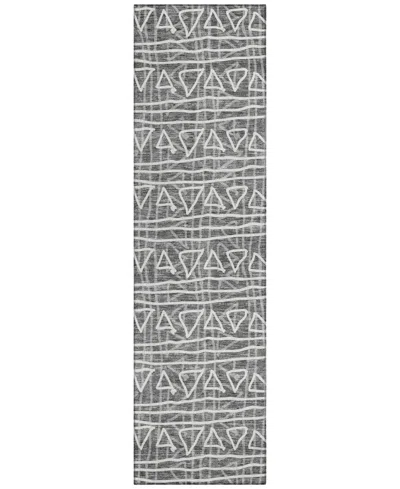 Addison Chantille Acn730 2'3"x7'6" Runner Area Rug In Charcoal