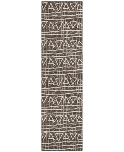 Addison Chantille Acn730 2'3"x7'6" Runner Area Rug In Chocolate
