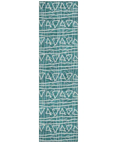 Addison Chantille Acn730 2'3"x7'6" Runner Area Rug In Teal