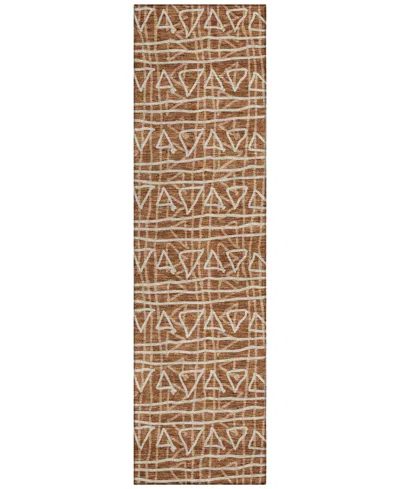 Addison Chantille Acn730 2'3"x7'6" Runner Area Rug In Terracotta