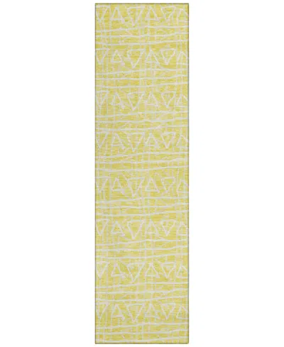 Addison Chantille Acn730 2'3"x7'6" Runner Area Rug In Yellow