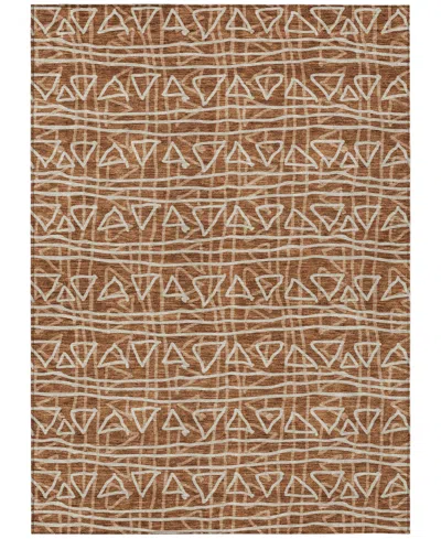 Addison Chantille Acn730 5'x7'6" Area Rug In Terracotta