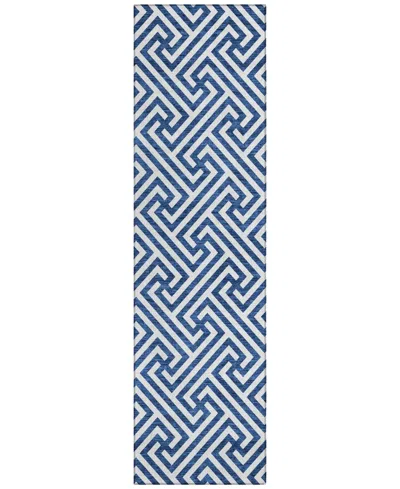 Addison Chantille Acn731 2'3"x7'6" Runner Area Rug In Blue