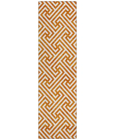 Addison Chantille Acn731 2'3"x7'6" Runner Area Rug In Orange