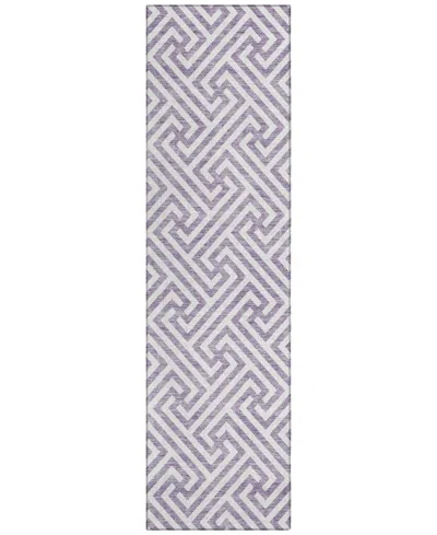 Addison Chantille Acn731 2'3"x7'6" Runner Area Rug In Purple
