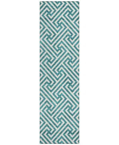 Addison Chantille Acn731 2'3"x7'6" Runner Area Rug In Teal