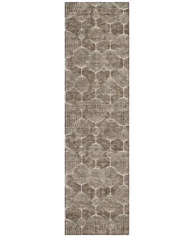 Addison Chantille Acn732 2'3"x7'6" Runner Area Rug In Chocolate