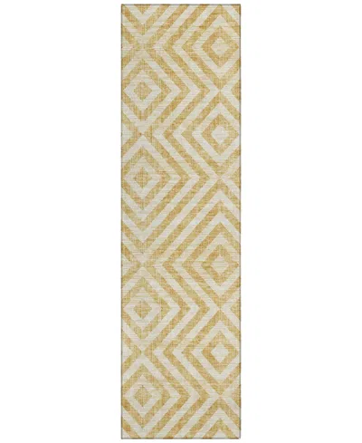 Addison Chantille Acn733 2'3"x7'6" Runner Area Rug In Gold