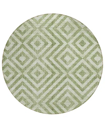 Addison Chantille Acn733 8'x8' Round Area Rug In Green
