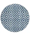 Addison Chantille Acn733 8'x8' Round Area Rug In Navy