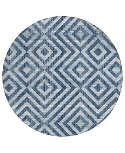 Addison Chantille Acn733 8'x8' Round Area Rug In Navy