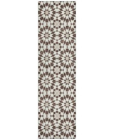 Addison Chantille Acn734 2'3"x7'6" Runner Area Rug In Brown