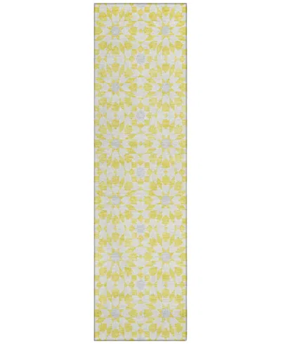 Addison Chantille Acn734 2'3"x7'6" Runner Area Rug In Yellow