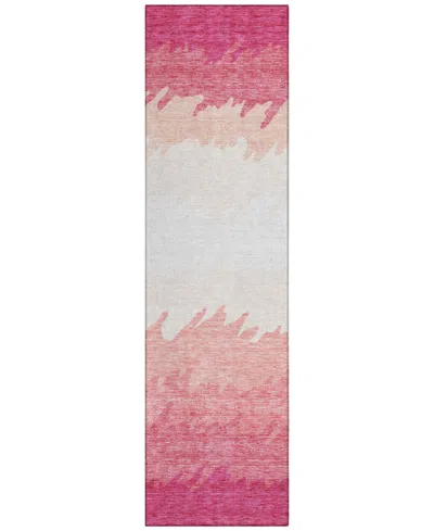 Addison Chantille Acn736 2'3"x7'6" Runner Area Rug In Rose