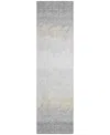 Addison Chantille Acn736 2'3"x7'6" Runner Area Rug In Silver