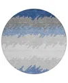 Addison Chantille Acn736 8'x8' Round Area Rug In Navy