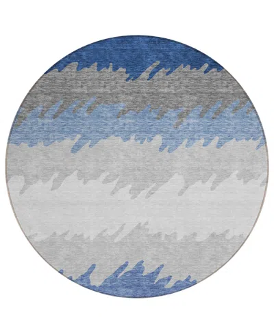 Addison Chantille Acn736 8'x8' Round Area Rug In Navy