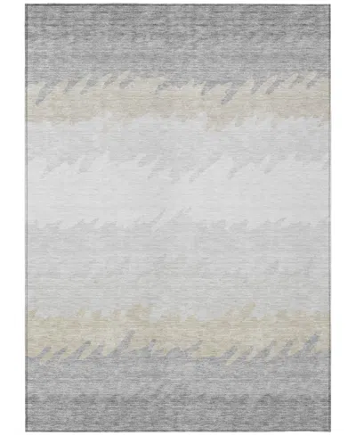 Addison Chantille Machine Washable Acn736 9'x12' Area Rug In Silver