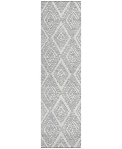 Addison Chantille Acn737 2'3"x7'6" Runner Area Rug In Silver