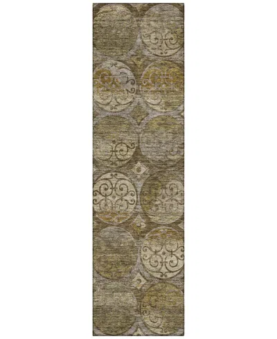 Addison Chantille Acn738 2'3"x7'6" Runner Area Rug In Brown