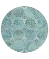 Addison Chantille Acn738 8'x8' Round Area Rug In Teal
