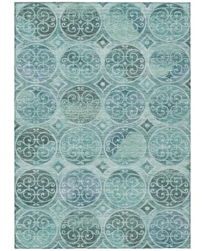 Addison Chantille Machine Washable Acn738 9'x12' Area Rug In Teal