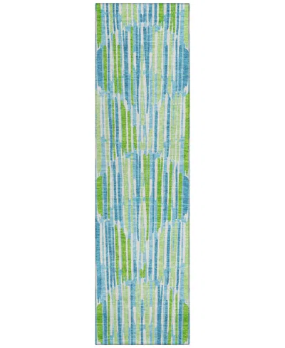 Addison Chantille Acn739 2'3"x7'6" Runner Area Rug In Aqua