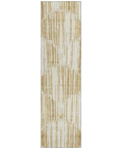 Addison Chantille Acn739 2'3"x7'6" Runner Area Rug In Gold