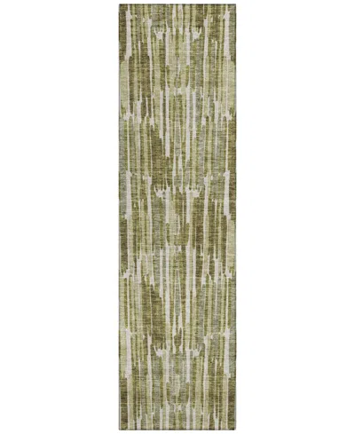 Addison Chantille Acn739 2'3"x7'6" Runner Area Rug In Olive