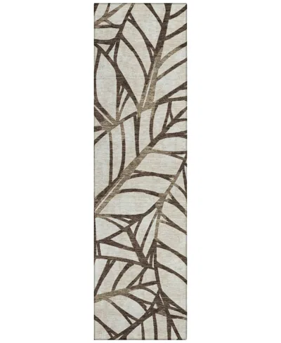 Addison Chantille Acn741 2'3"x7'6" Runner Area Rug In Chocolate