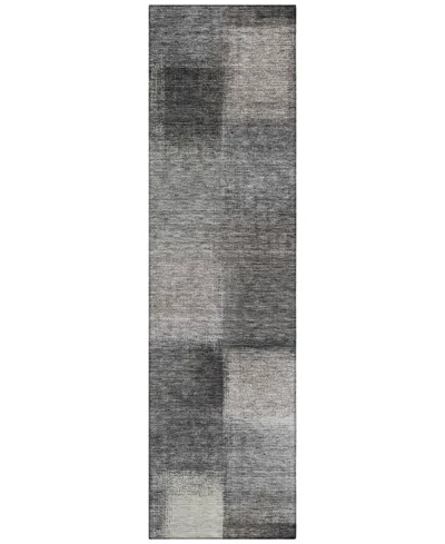 Addison Chantille Acn742 2'3"x7'6" Runner Area Rug In Charcoal