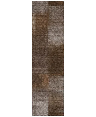 Addison Chantille Acn742 2'3"x7'6" Runner Area Rug In Chocolate