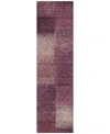 Addison Chantille Acn742 2'3"x7'6" Runner Area Rug In Plum