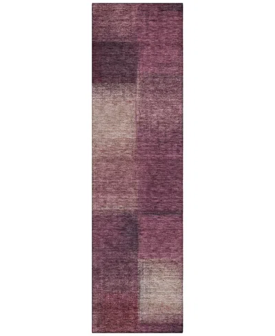 Addison Chantille Acn742 2'3"x7'6" Runner Area Rug In Plum