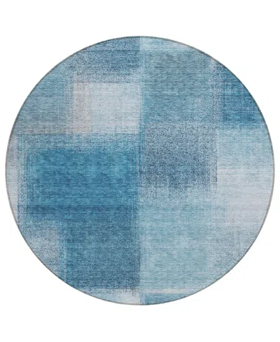Addison Chantille Acn742 8'x8' Round Area Rug In Denim
