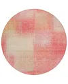 Addison Chantille Acn742 8'x8' Round Area Rug In Rose
