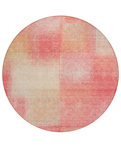 Addison Chantille Acn742 8'x8' Round Area Rug In Rose